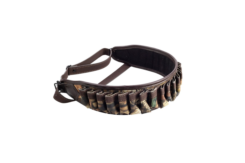 Januel Cartouchière 20 tubes cuir de buffle camo