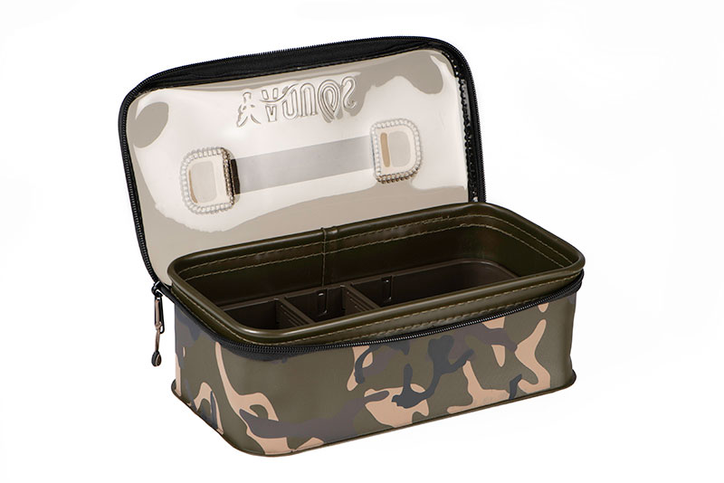 Fox Aquos camolite rig box and tackle bag