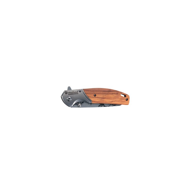 Stepland Couteau pliant grave mache bois cerf