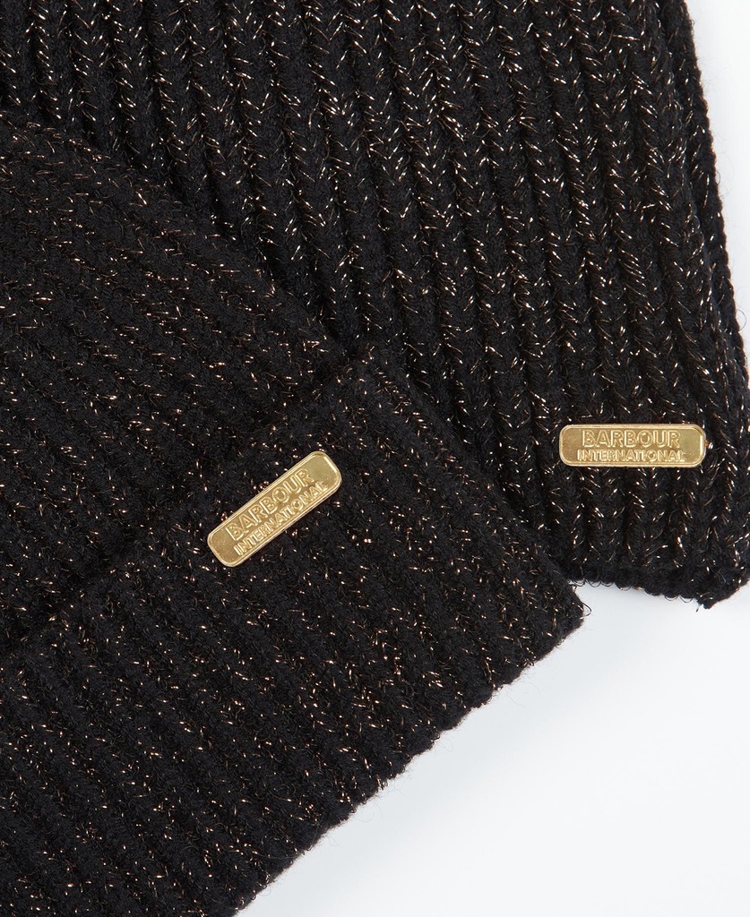 Barbour Echarpe + bonnet estoril black