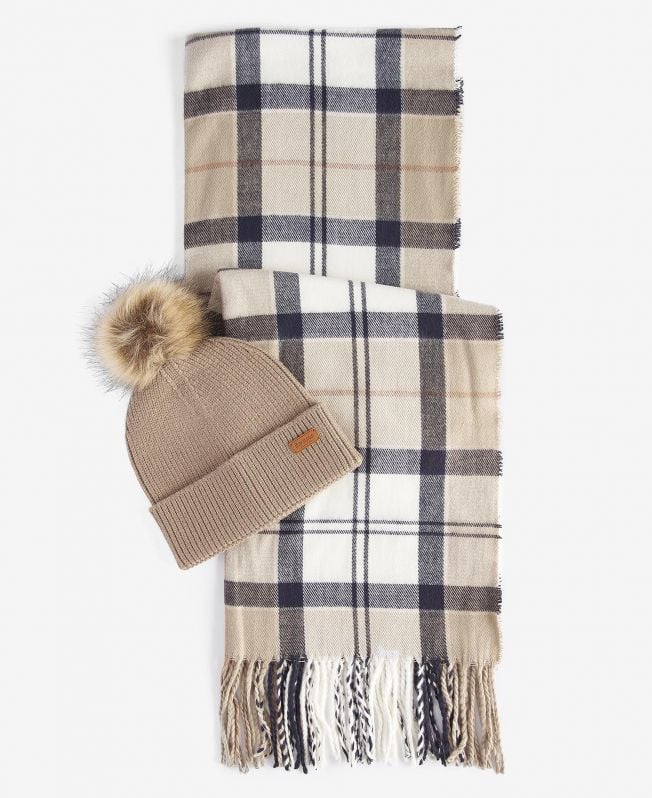 Barbour Echarpe + dover bonnet rosewood