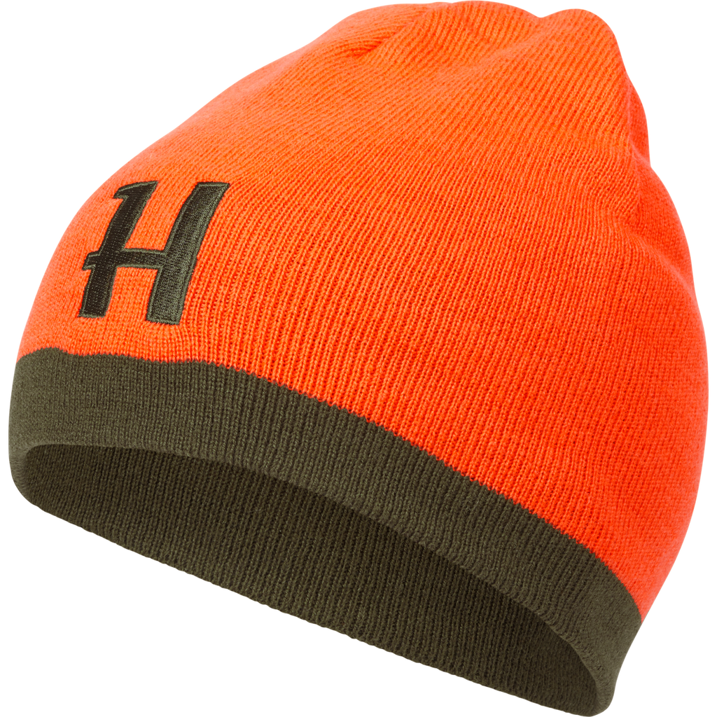 Harkila Bonnet réversible green orange