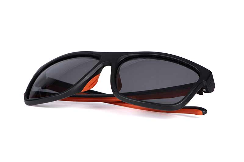 Fox Lunette collection black orange shades grey lens