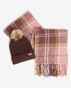 Barbour Echarpe + bonnet saltburn chocolate