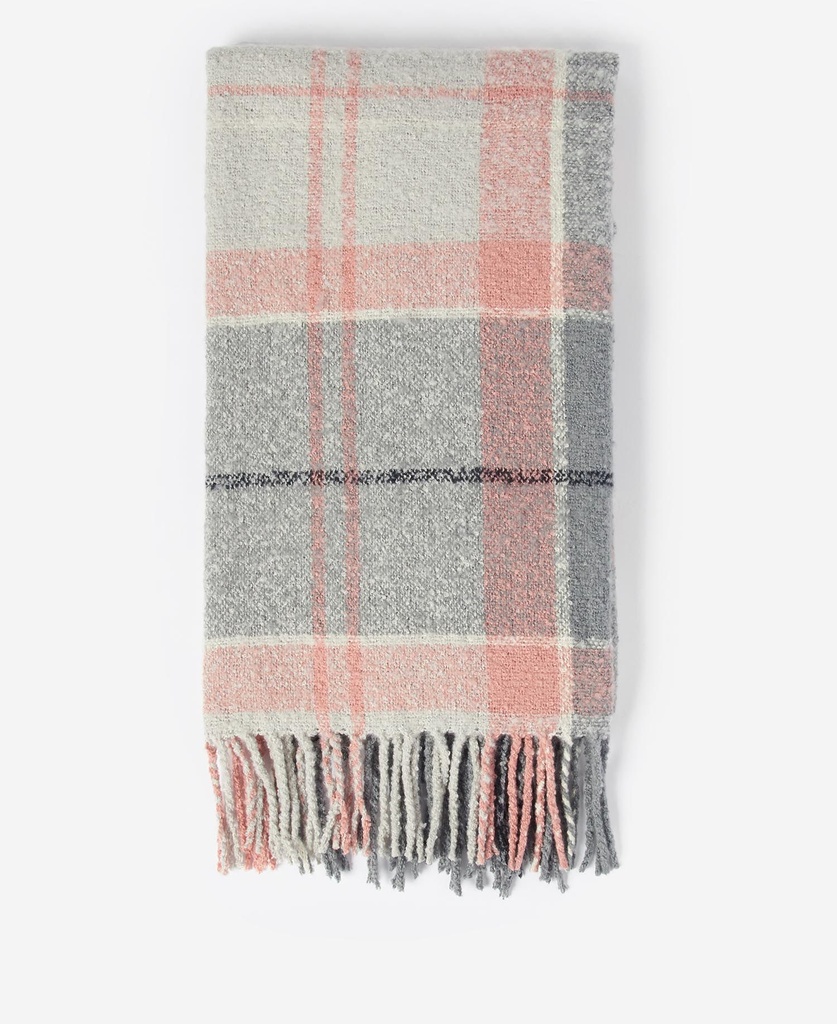 Barbour Echarpe tartan boucle scarf pearl grey