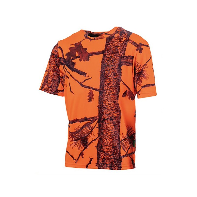 Treeland T-shirt camo orange fire