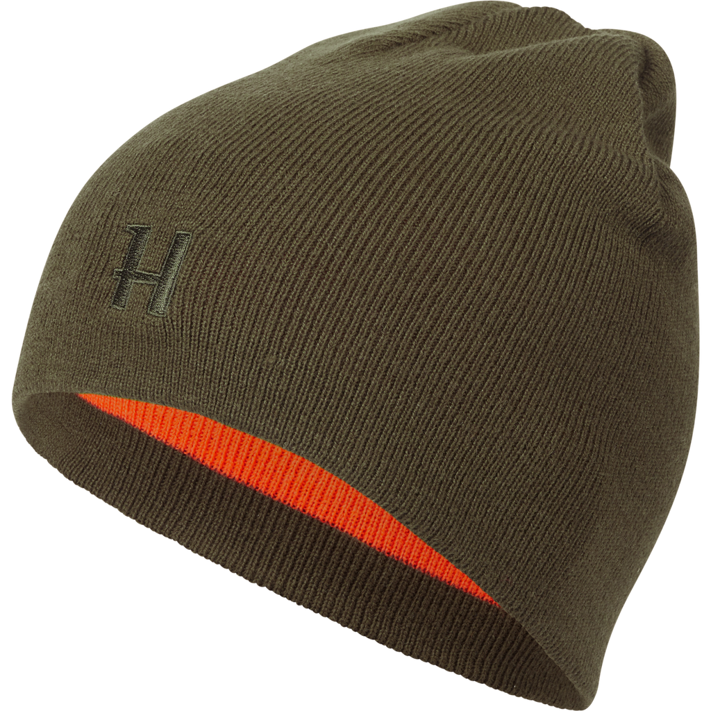 Harkila Bonnet réversible green orange