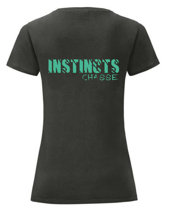 INSTINCTS Chasse Tee shirt femme Gris