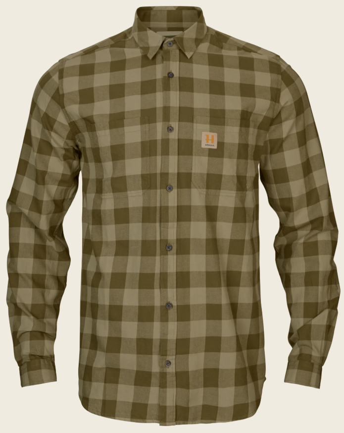 Harkila Chemise scandinavian dark olive check