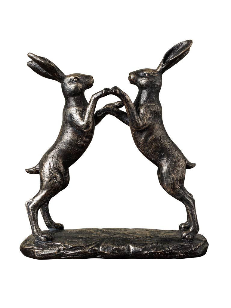 Couple de lièvres sur pattes