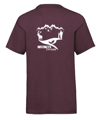T-shirt "instincts Chasse" Burgundy Enfant