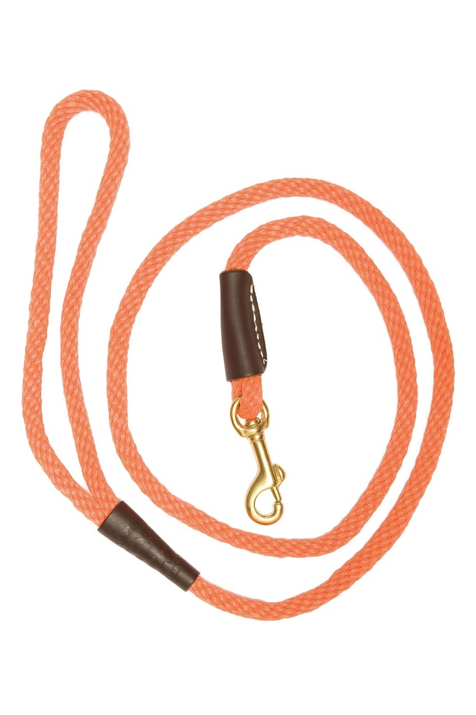 Country Laisse mousqueton ronde orange