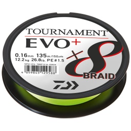 Daiwa Tournament 8 braid evo + chartreuse