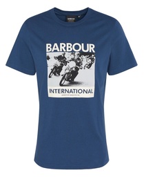 Barbour T-shirt international chisel washed cobalt