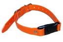 Collier fluo a clips 60cm Biothane orange