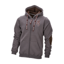 Sweatshirt snapshot  zip gris cendré