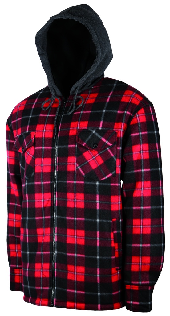 Chemise polaire sherpa rouge