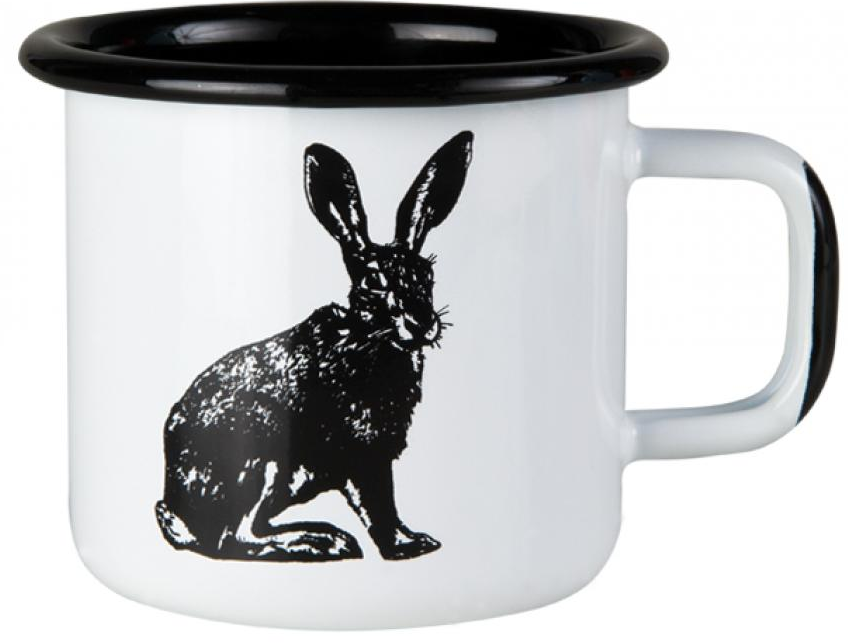 Mug acier émaillé lièvre