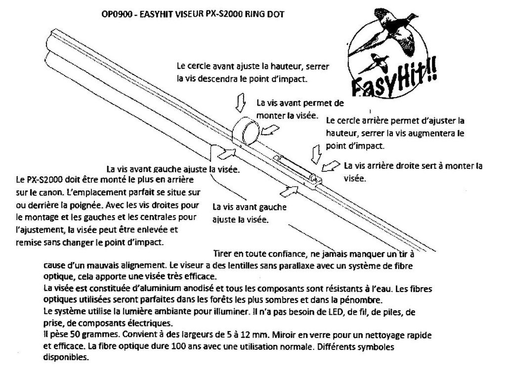 Easyhit viseur PX S2000