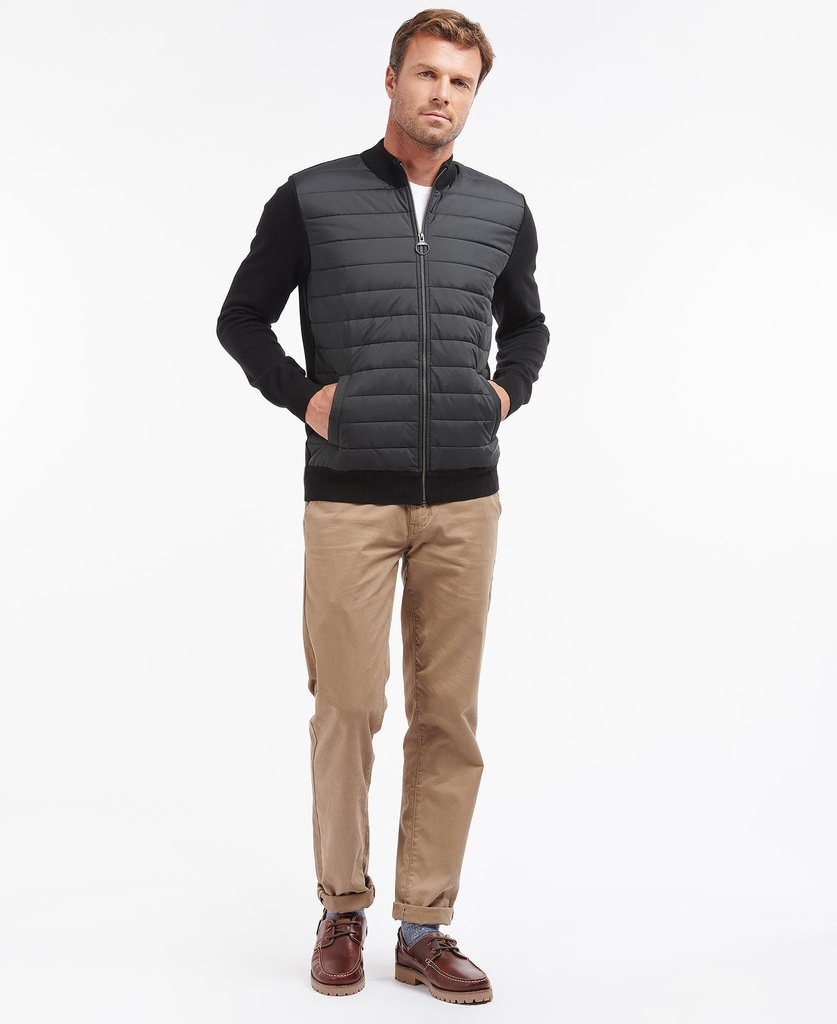 Barbour Essential carn baffle zip thru black