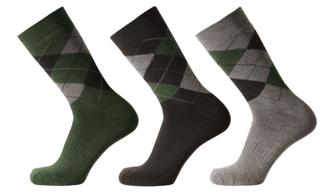 Manucentre Chaussette Chasse carreaux x3