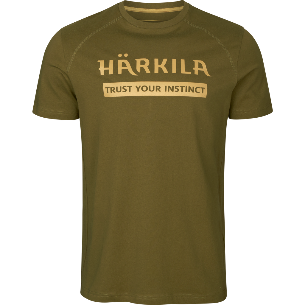 Harkila T-shirt logo dark olive