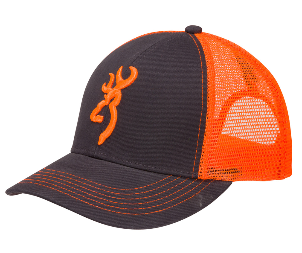 Browning Casquette flashback gris foncé orange fluo