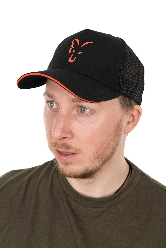 [6439414] Fox Baseball cap black orange (copie)