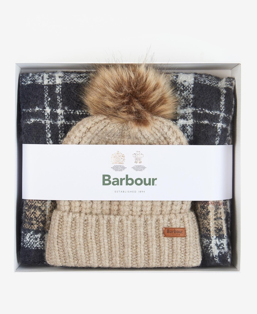 Barbour Echarpe + bonnet saltburn rosewood