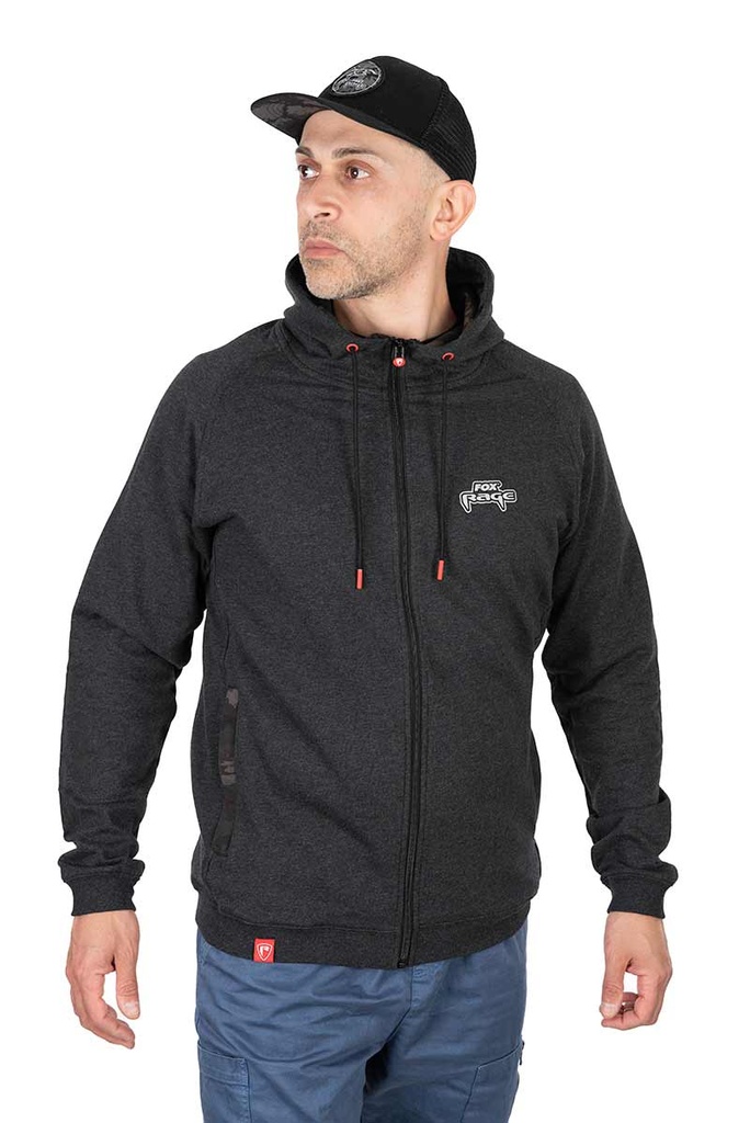 [6439371/S] Fox Sweat lightweight black camo print zip hoody (copie) (S)