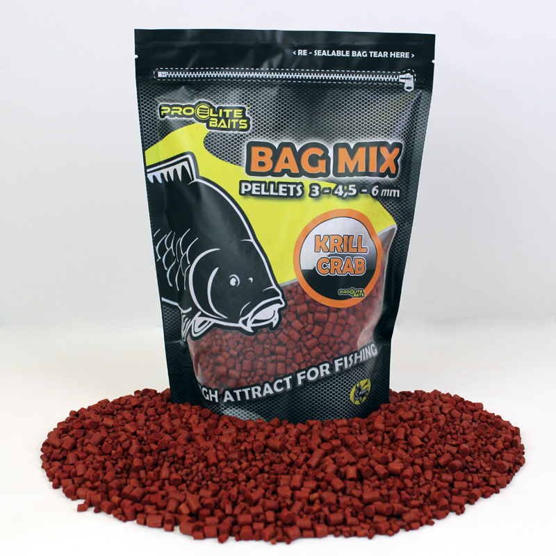 Pro Elite Baits Mix pellets 3/4.5/6mm krill & crab