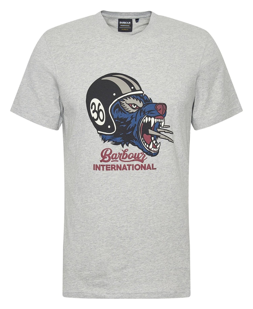 Barbour T-shirt international socket grey