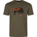 Seeland T-shirt That time pine green melange