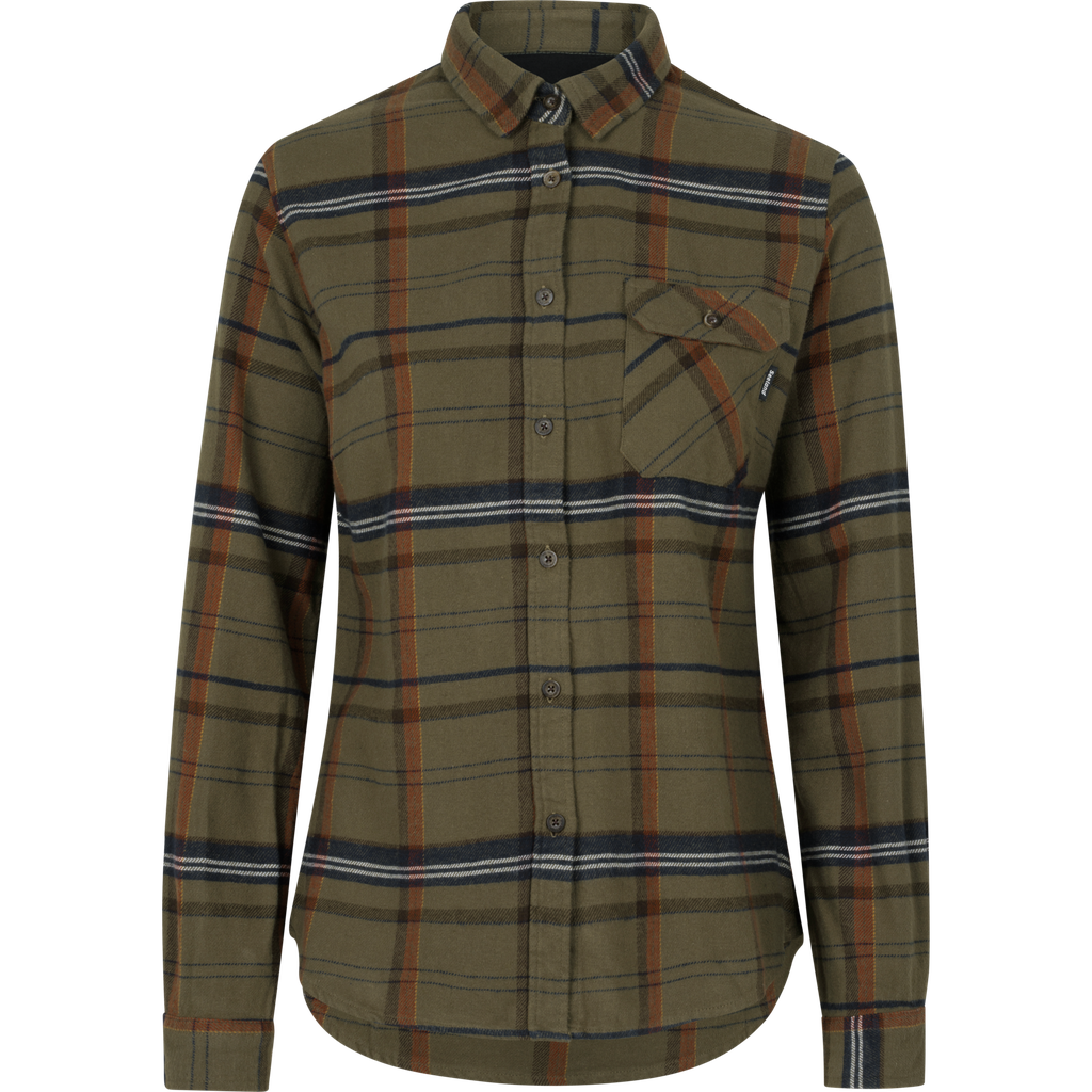 Seeland Chemise skye flannel highseat grizzly brown terracotta check
