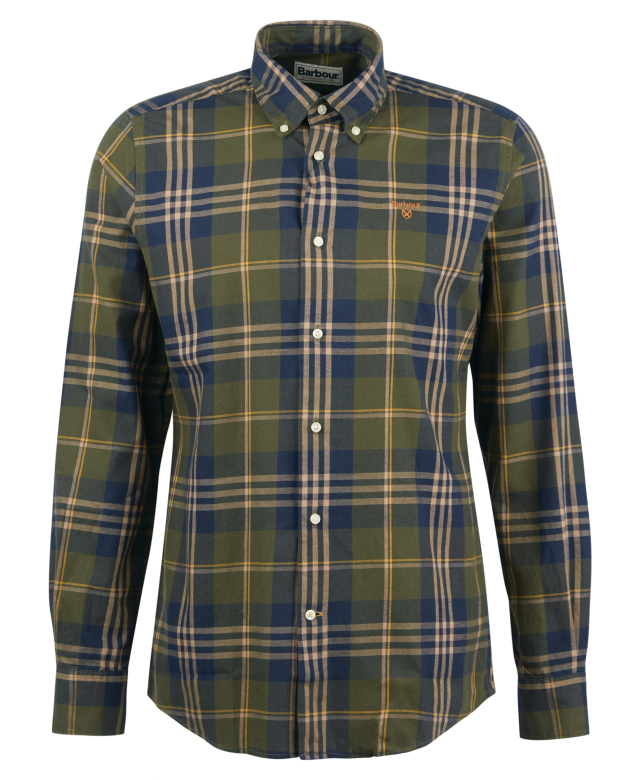 Barbour Edgar tailored checked olive