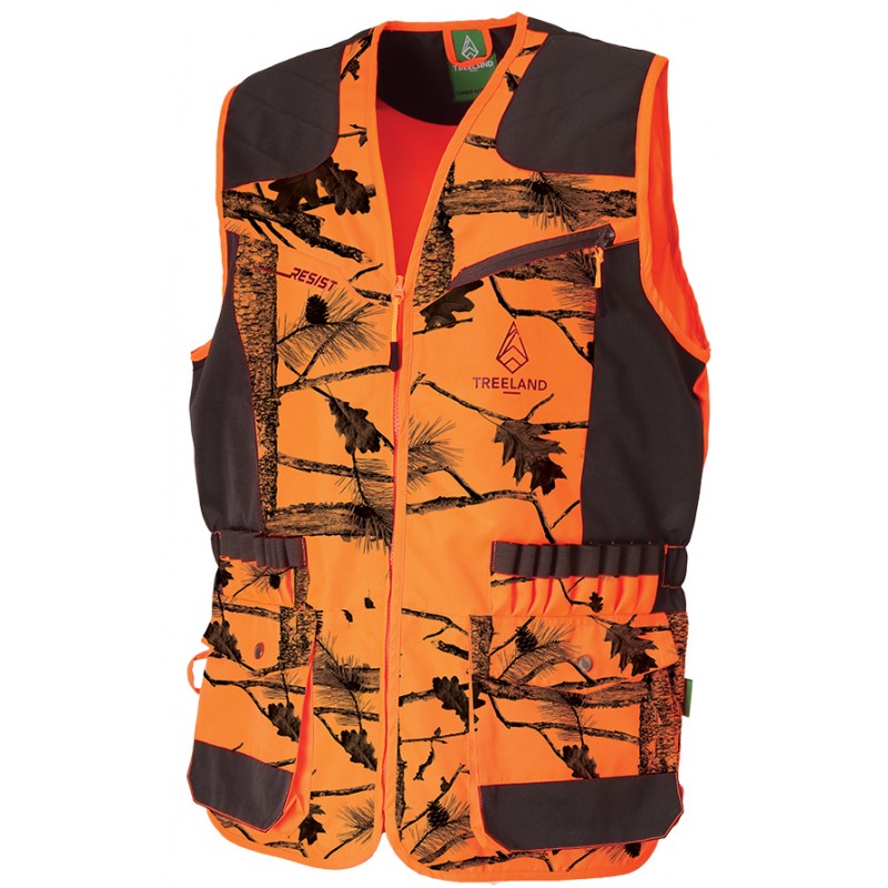 Treeland Gilet camo orange renforcé