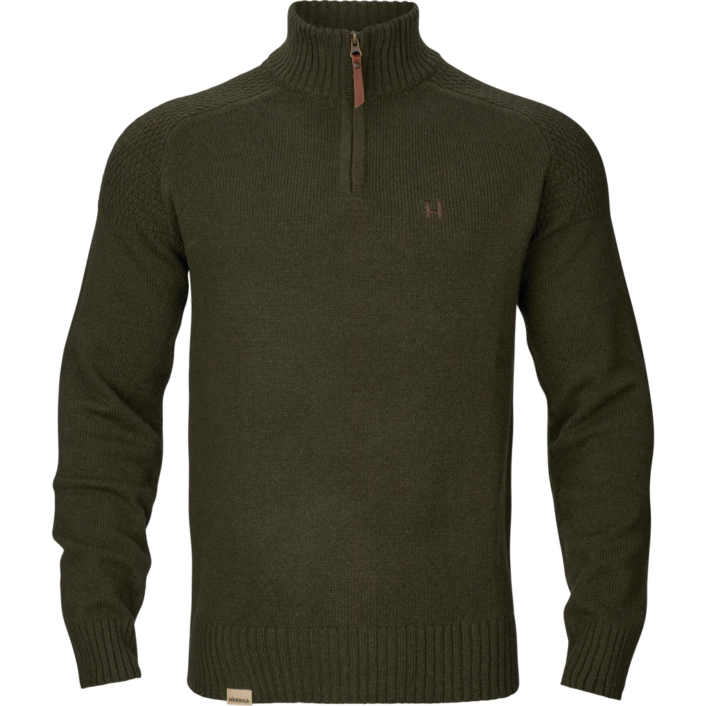 Harkila Pull Vincent merino demi-zippé rosin