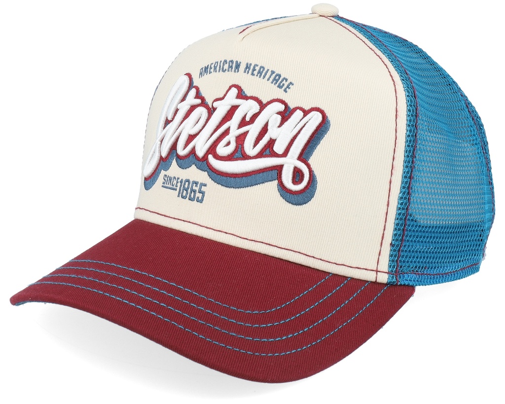 Stetson Trucker cap one for all wine offwhite
