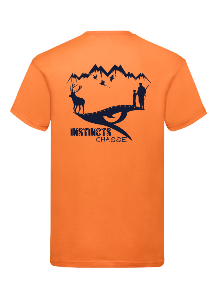 INSTINCTS Chasse T-shirt enfant orange CERF