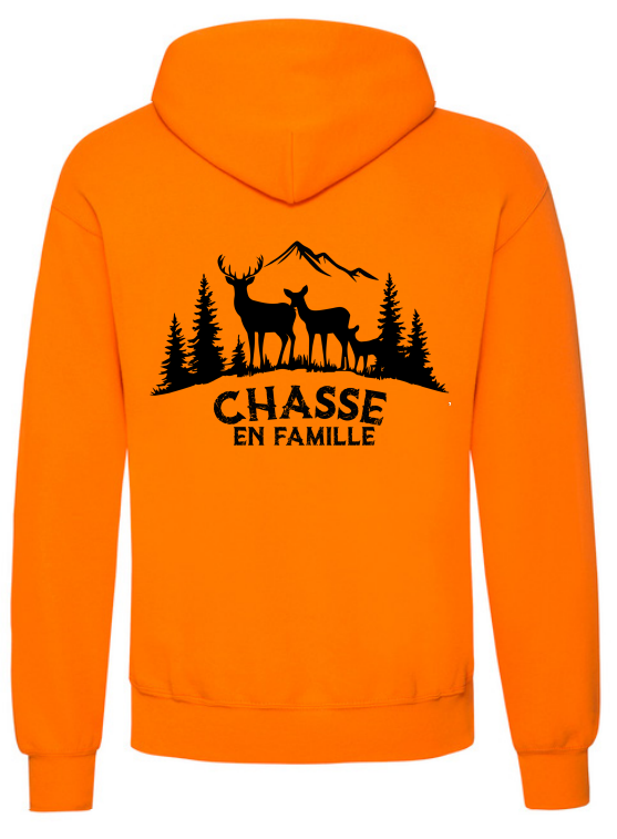INSTINCTS Chasse Sweat orange scène sanglier (copie)