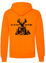 INSTINCTS Chasse Sweat orange Père en Fils