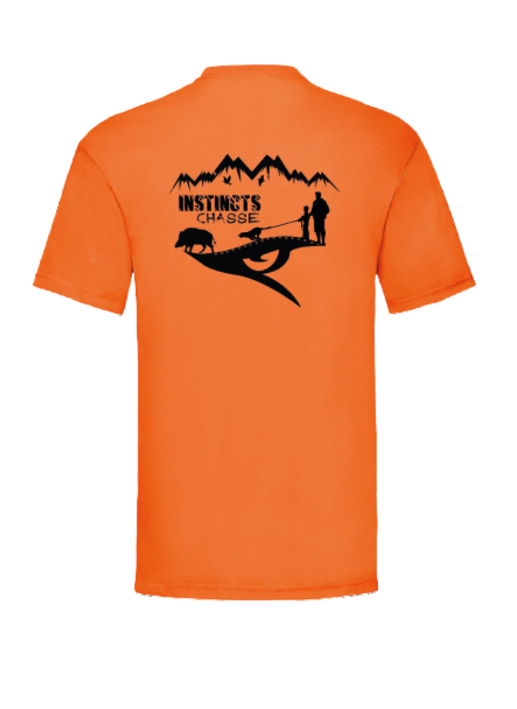 INSTINCTS Chasse T-shirt enfant orange sanglier