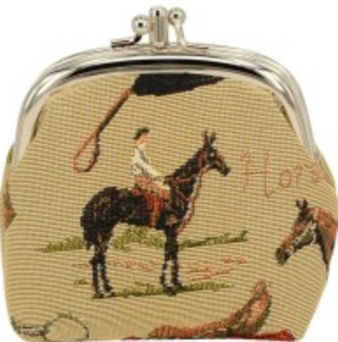 Porte -monnaie chevaux rond