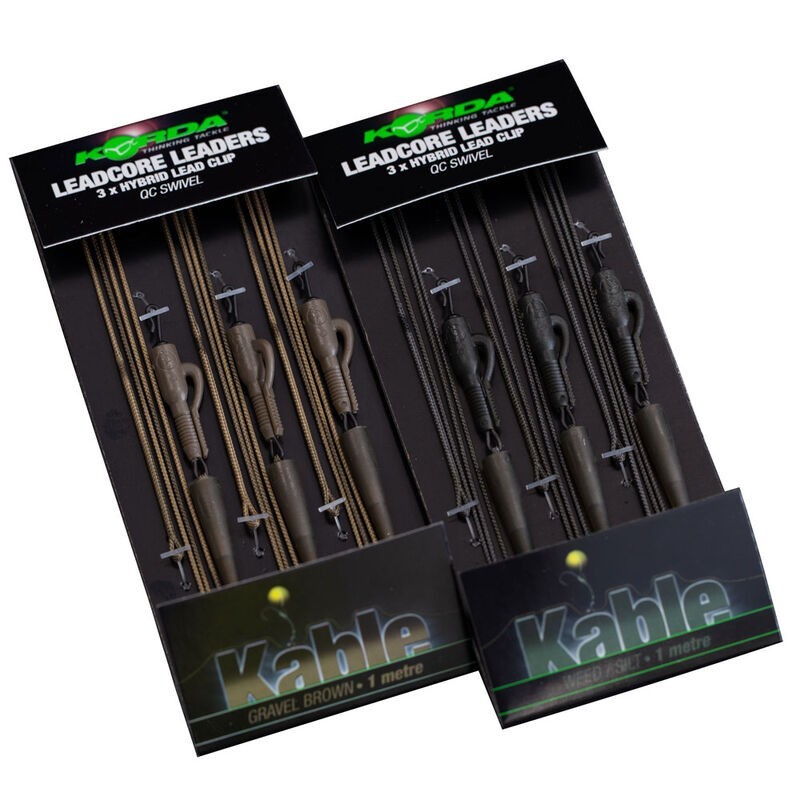 Korda Leadcore leaders Hybrid Lead Clip QC Swivel