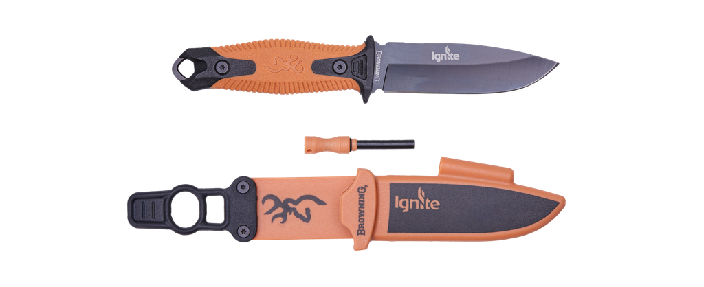 Browning Couteau ignite noir orange