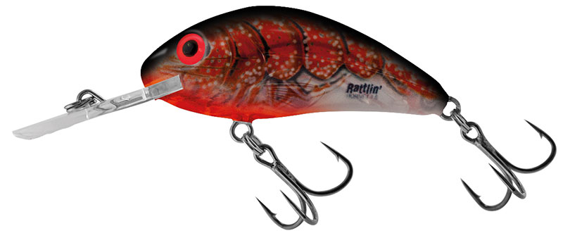 [6431865/BC] Salmo Rattlin' hornet clear flottant 45 (clear bleeding craw)