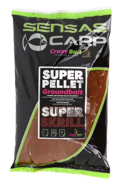 [M02933313] Sensas Super pellet groundbait 1kg (super krill)
