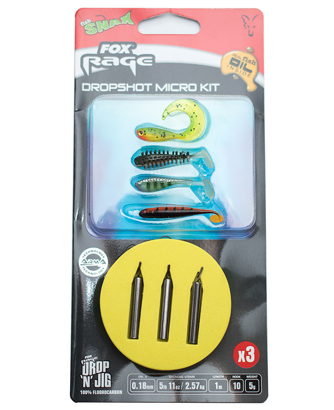 Fox rage Ready Rig dropshot  micro kit 1m 7gr