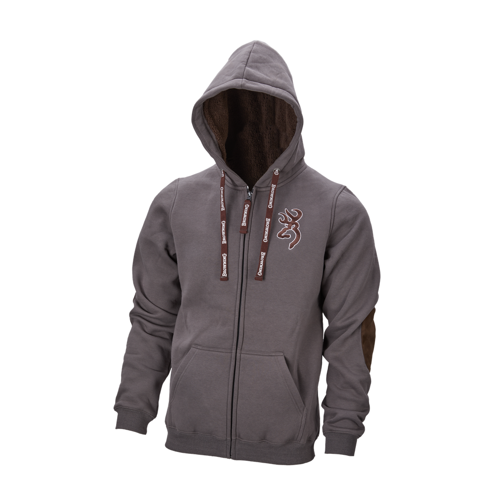 Browning Sweatshirt snapshot  zip gris cendré