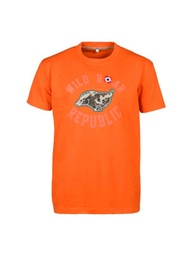 Percussion T-Shirt orange wild boar republic sanglier courant
